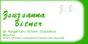zsuzsanna bitner business card